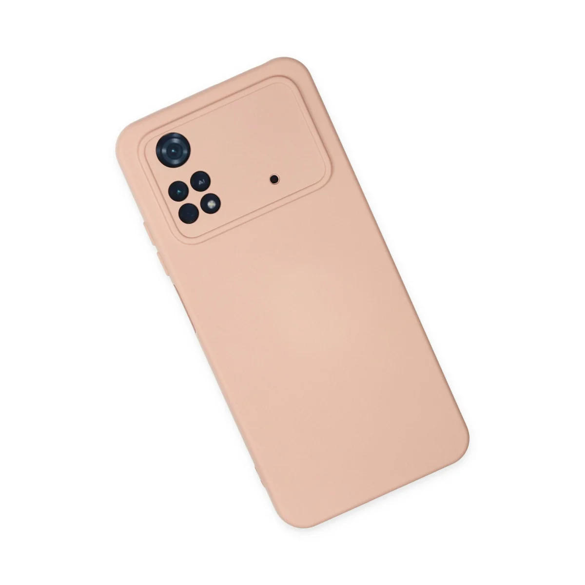 Poco M4 Pro 4G Kılıf Nano içi Kadife Silikon - Pudra