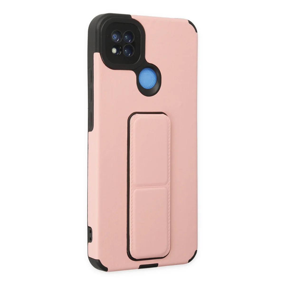 Redmi 9C Kılıf Mega Standlı Silikon - Pudra