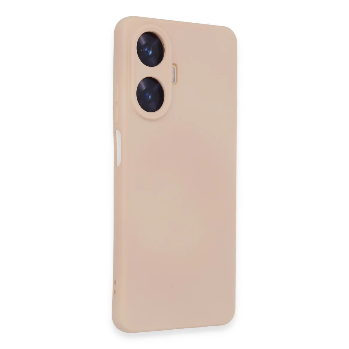 Realme C55 Kılıf Nano içi Kadife Silikon - Pudra