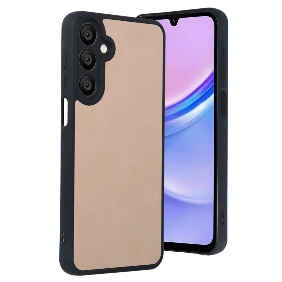 Galaxy A16 5G Kılıf Aras Deri Kapak - Pudra