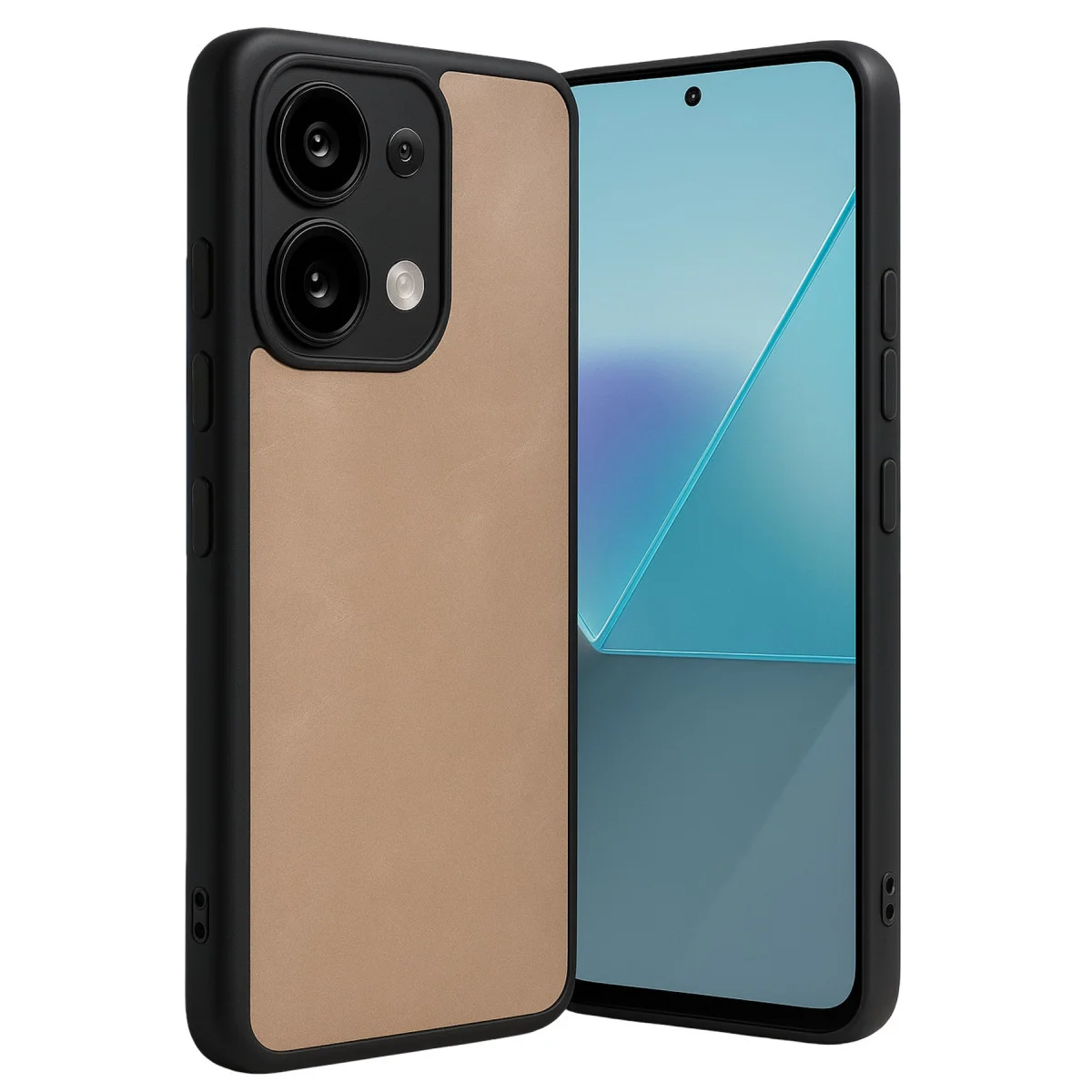 Redmi Note 13 4G Kılıf Aras Deri Kapak - Pudra