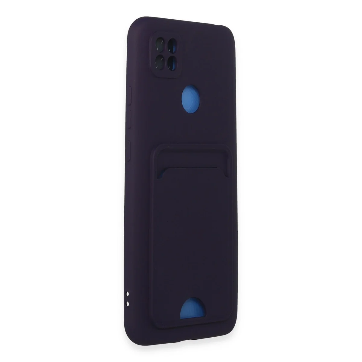 Redmi 9C Kılıf Kelvin Kartvizitli Silikon - Derin Mor
