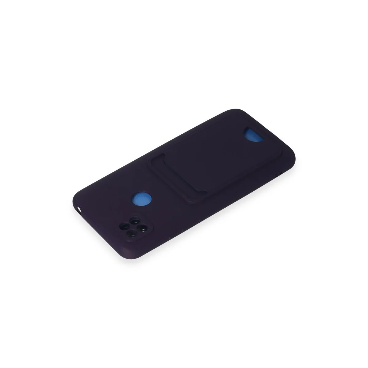 Redmi 9C Kılıf Kelvin Kartvizitli Silikon - Derin Mor
