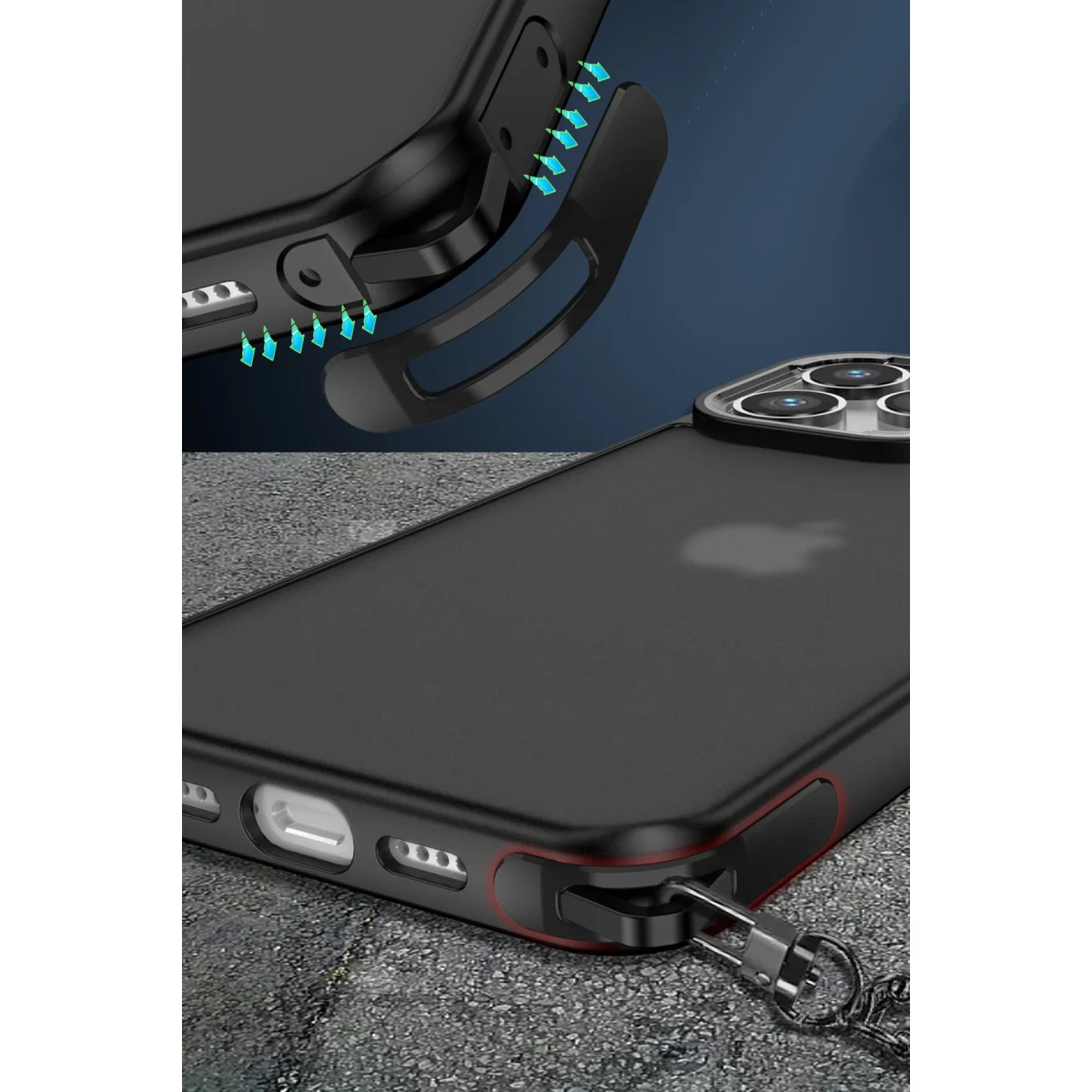 iPhone 13 Pro Max Kılıf Elegant Kapak - Derin Mor