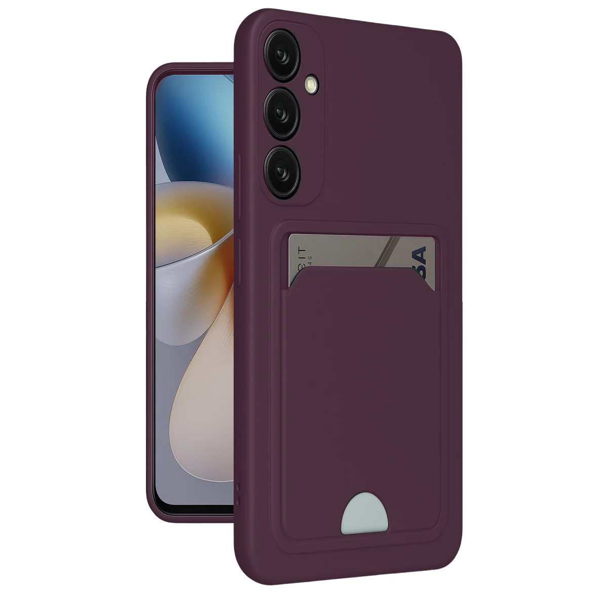 Galaxy A26 Kılıf Kelvin Kartvizitli Silikon - Derin Mor