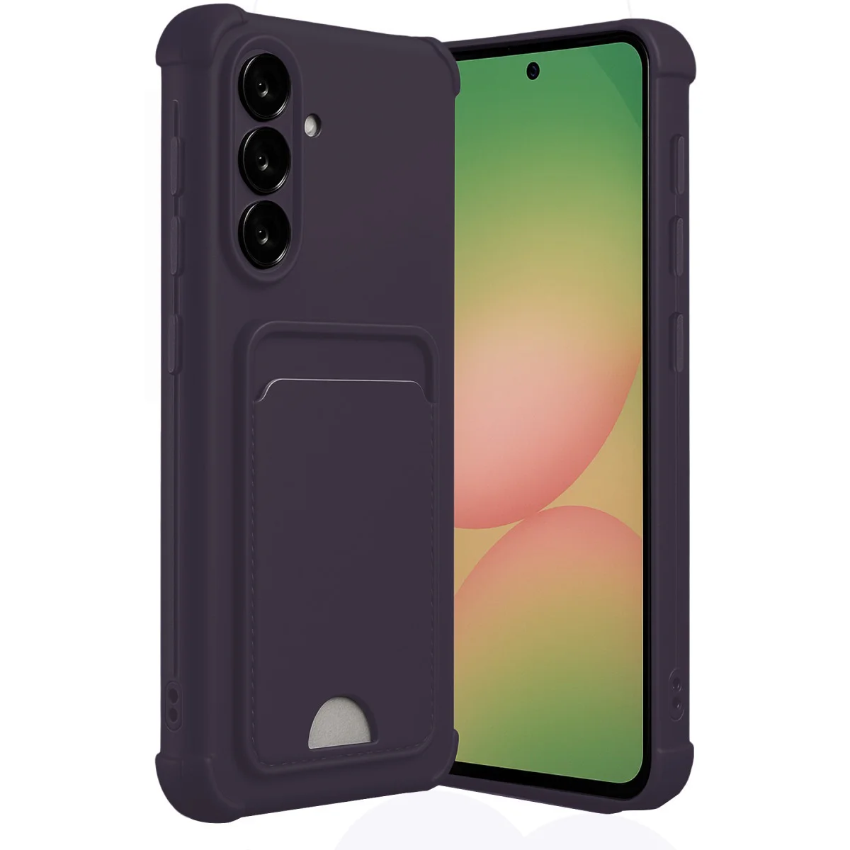 Galaxy A56 Kılıf Kelvin Kartvizitli Silikon - Derin Mor