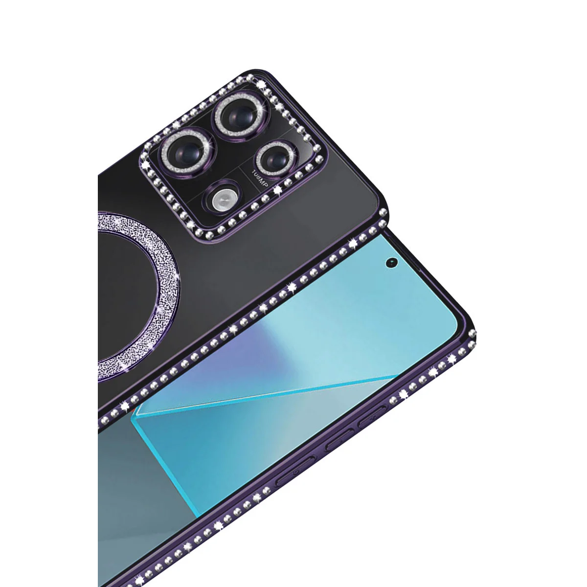 Redmi Note 13 Pro 4G Joke Simli Magneticsafe Kılıf - Derin Mor