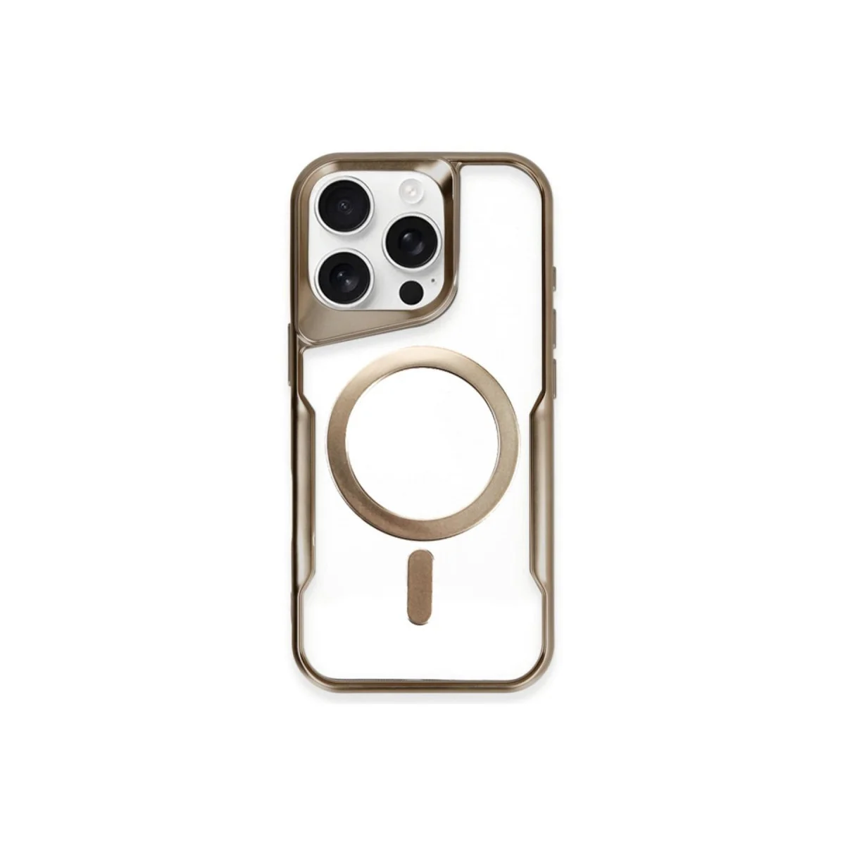 iPhone 15 Pro Max Kılıf Boyi Magsafe Silikon Kapak - Kahverengi