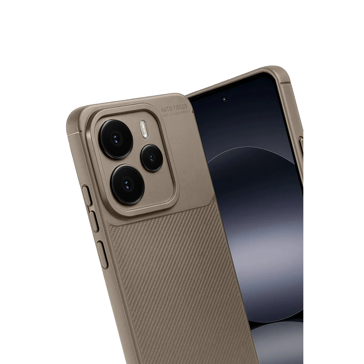 Note 14 5G Auto Focus Karbon Kapak - Kahverengi