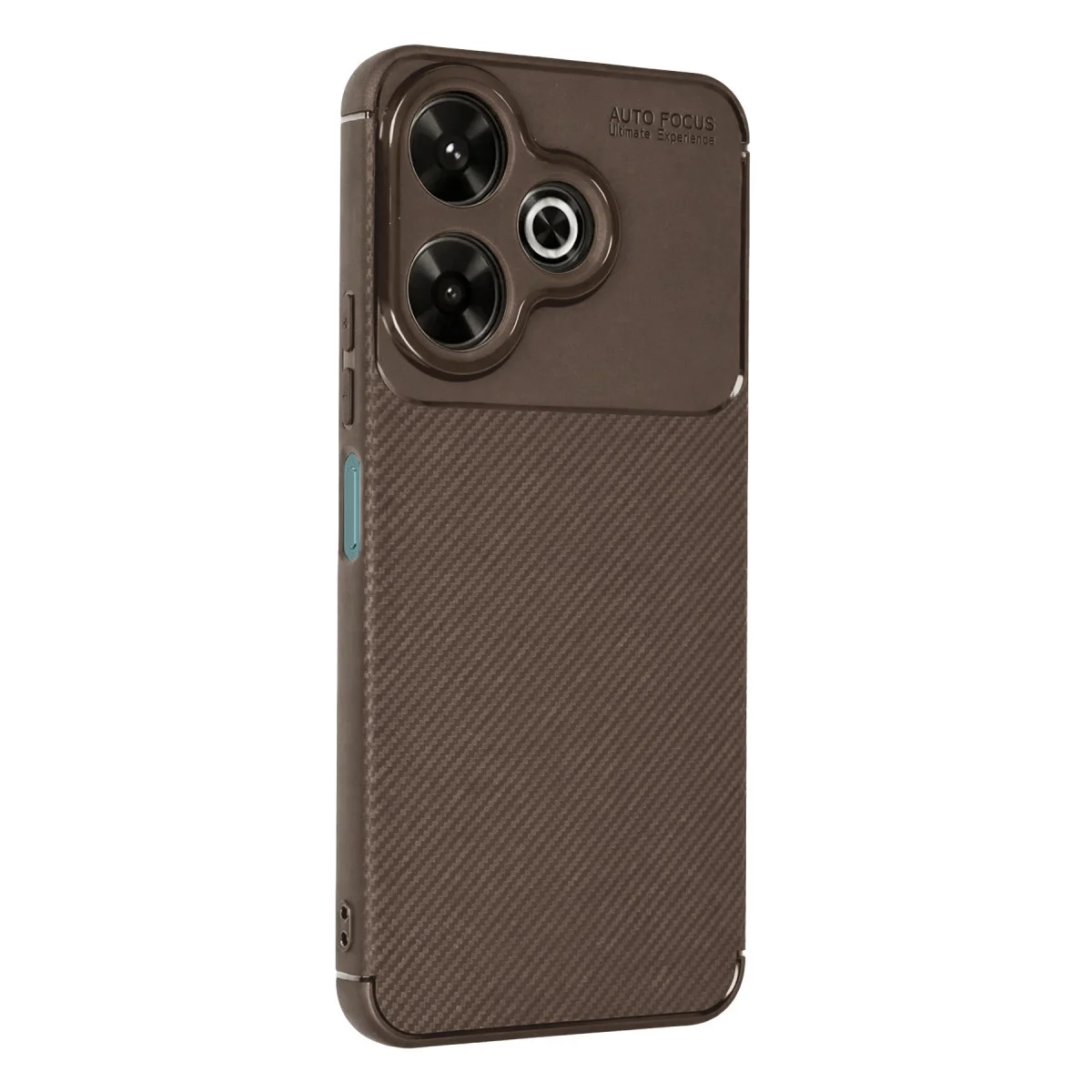 Redmi 13 4G Kılıf Auto Focus Karbon Kapak - Kahverengi