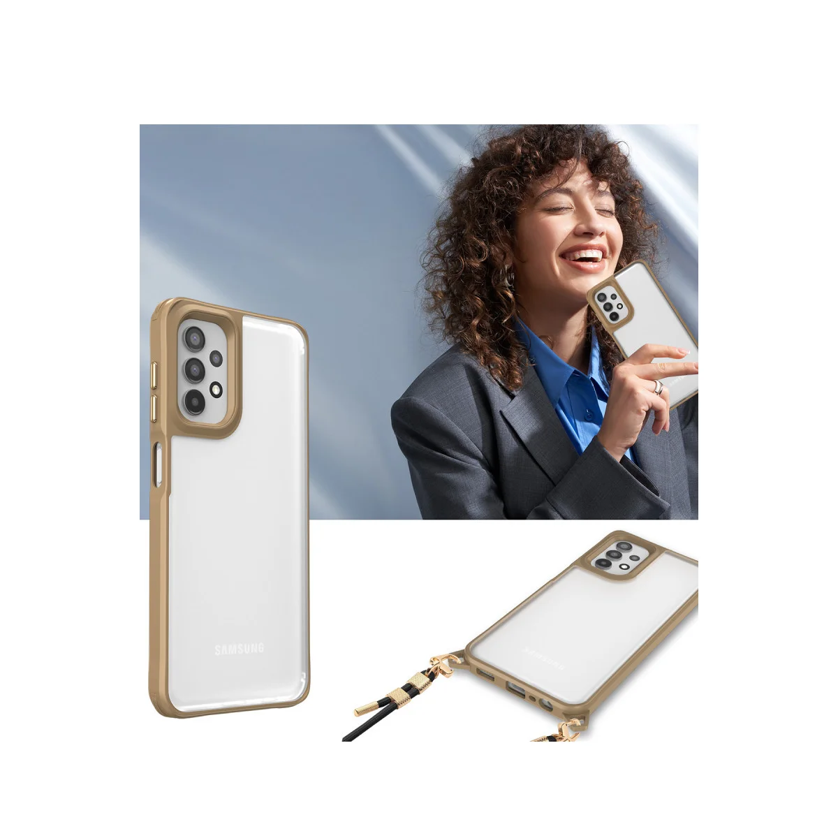 Galaxy A23 4G Kılıf Penta Silikon Kılıf - Çöl Titanyum