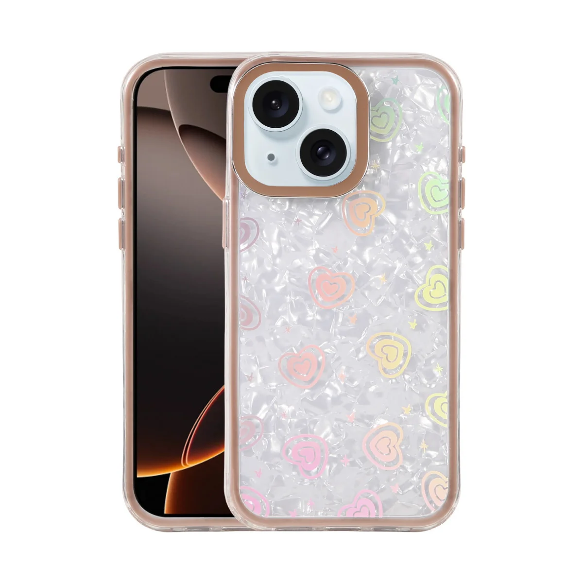 iPhone 14 Lumi Desenli Kapak - Çöl Titanyum