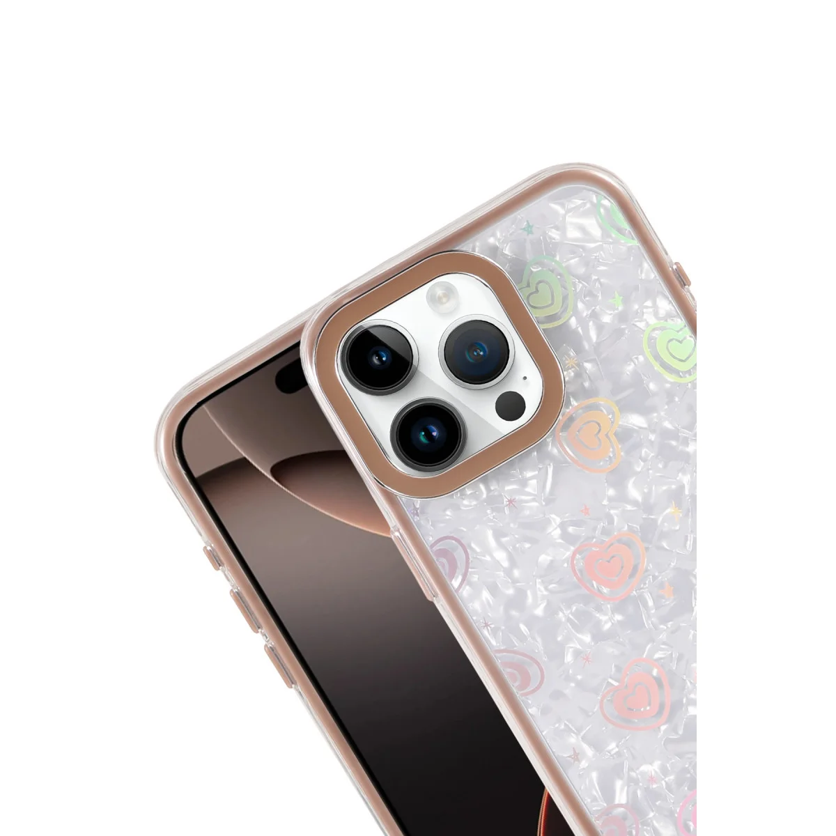 iPhone 16 Pro Max Lumi Desenli Kapak - Çöl Titanyum