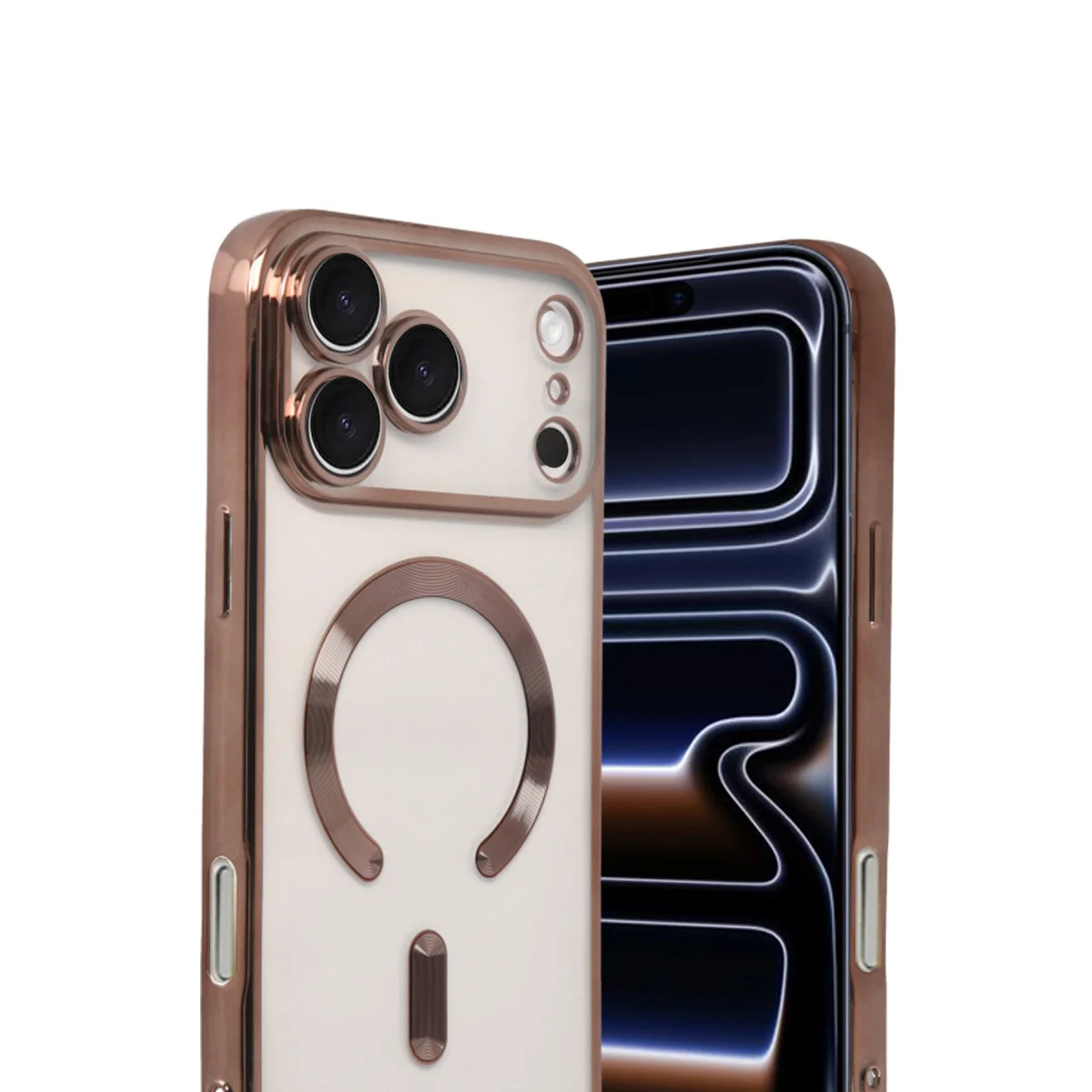iPhone 17 Pro Max Kross Magneticsafe Kapak - Çöl Titanyum