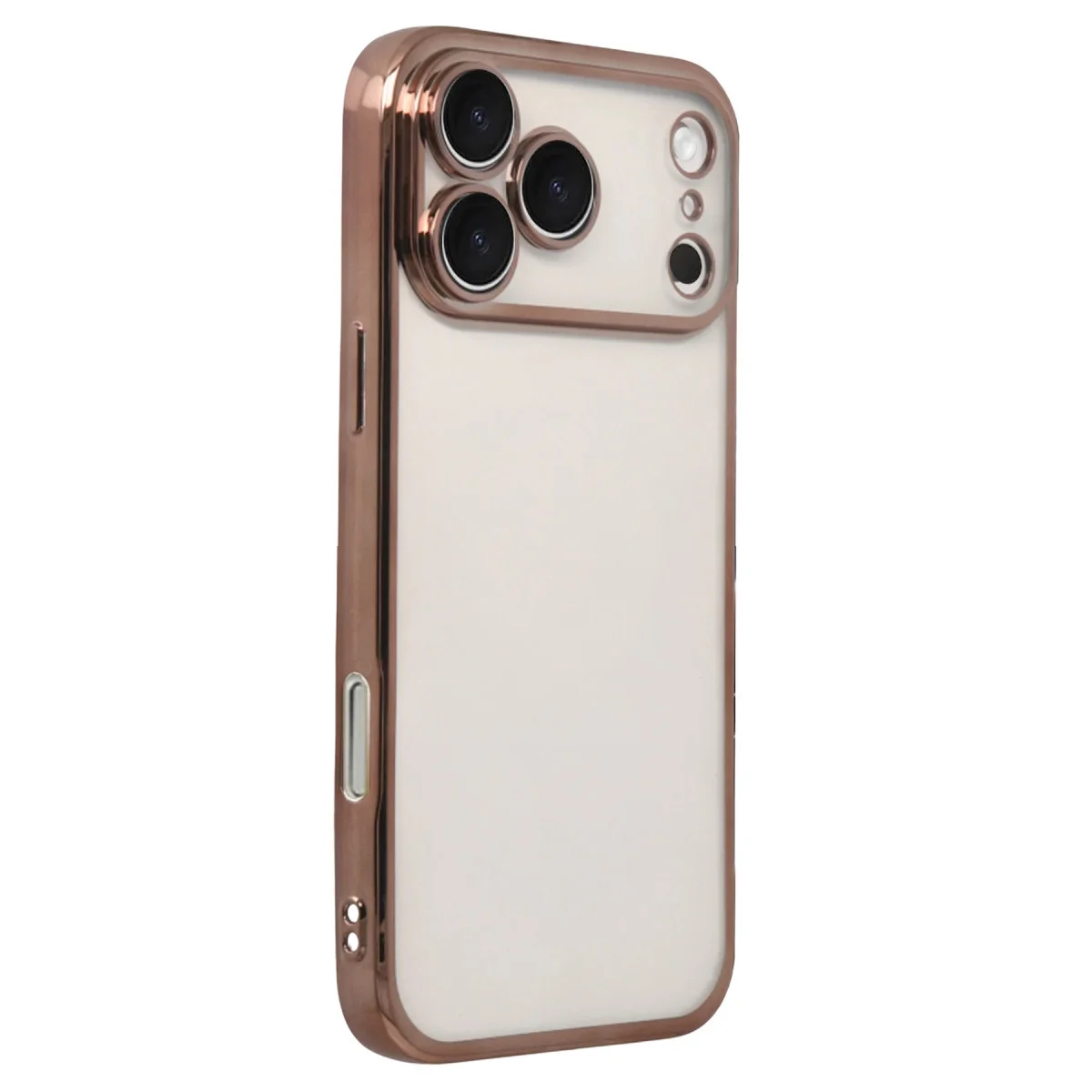 iPhone 17 Pro Razer Lensli Silikon - Çöl Titanyum