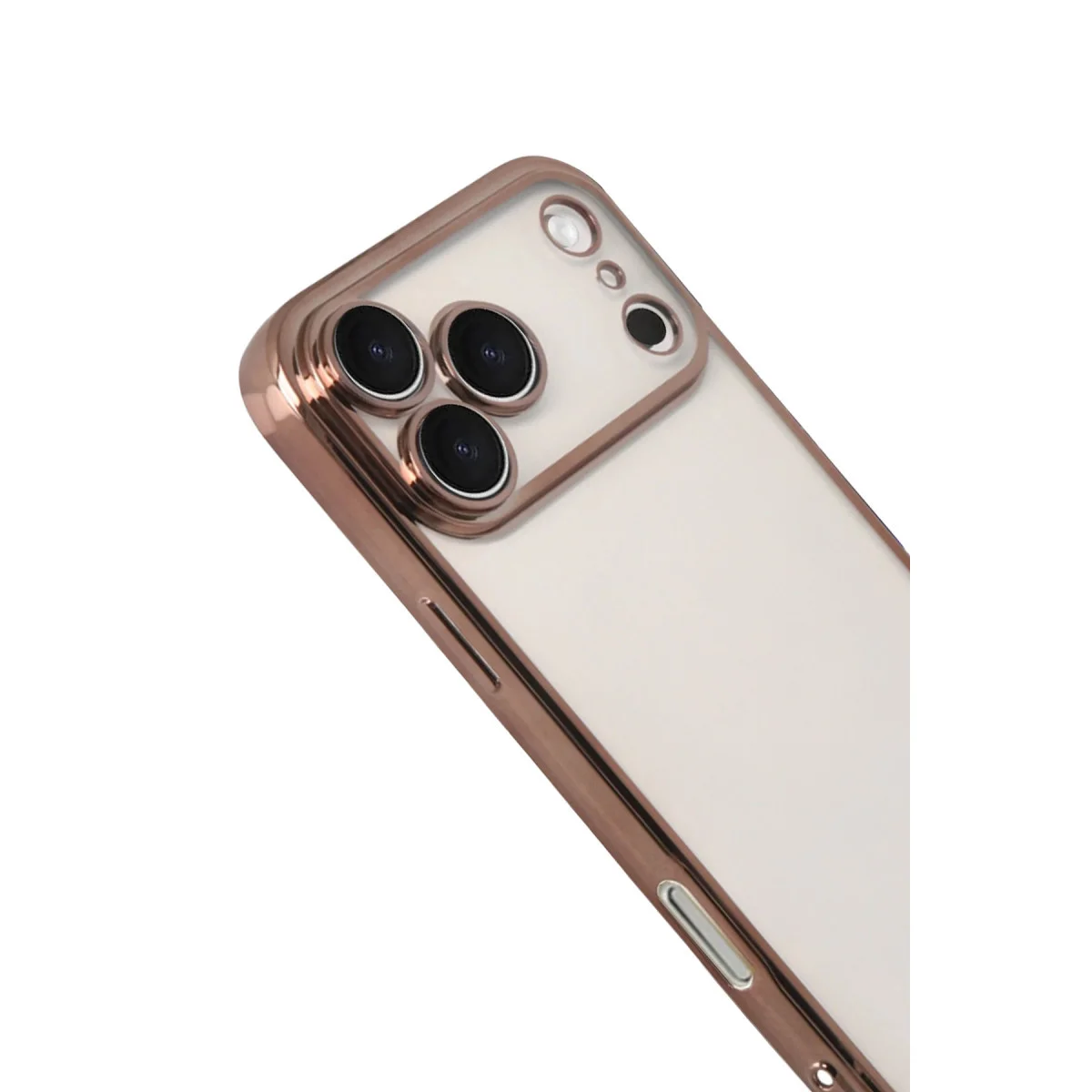 iPhone 17 Pro Max Razer Lensli Silikon - Çöl Titanyum
