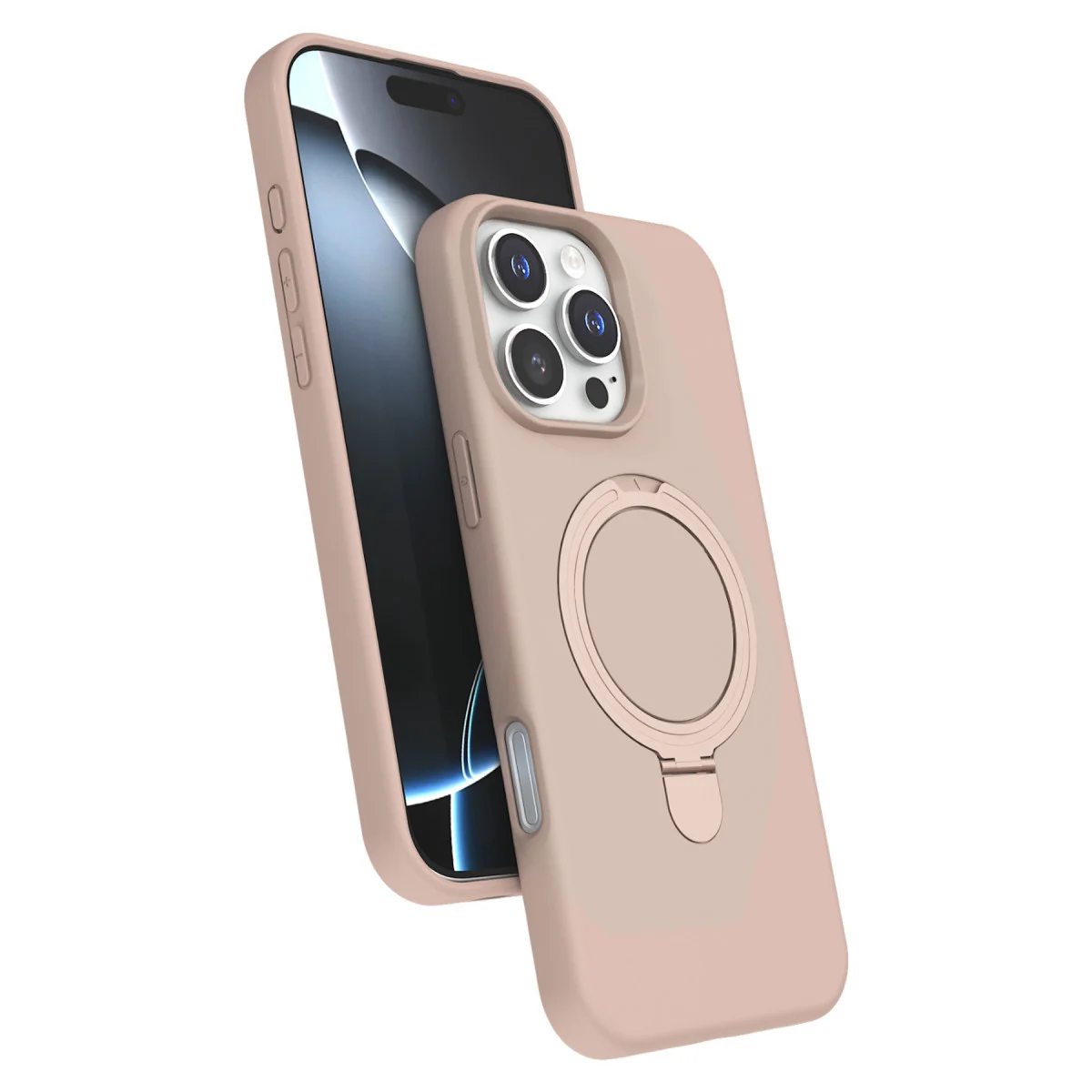 iPhone 16 Pro Regal Magsafe Standlı Kapak - Çöl Titanyum