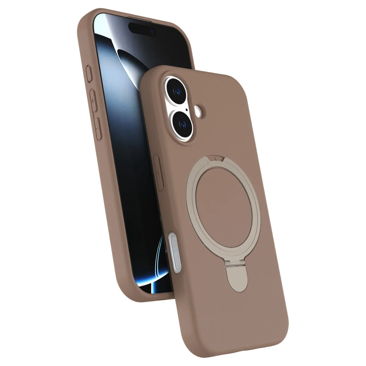 iPhone 16 Plus Regal Magsafe Standlı Kapak - Çöl Titanyum