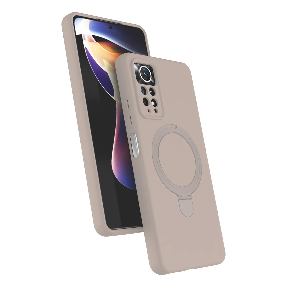Redmi Note 12 Pro 4G Regal Magsafe Standlı Kapak - Çöl Titanyum