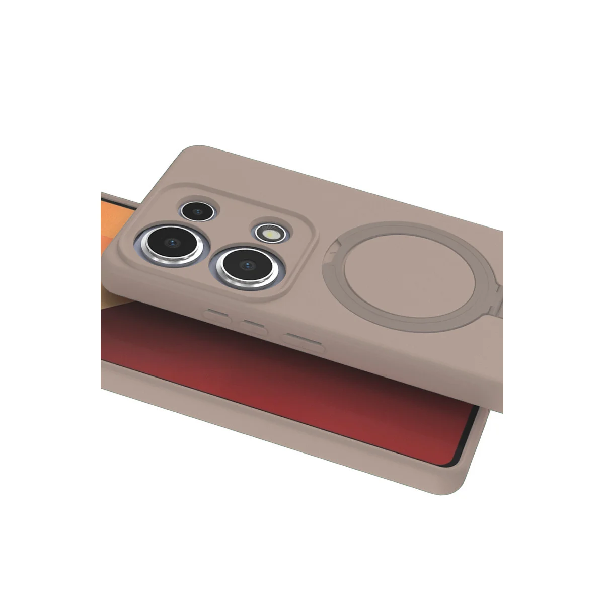 Redmi Note 13 Pro 4G Regal Magsafe Standlı Kapak - Çöl Titanyum