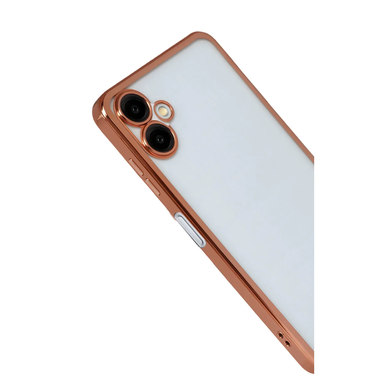 Galaxy A07 4G Razer Lensli Silikon - Çöl Titanyum