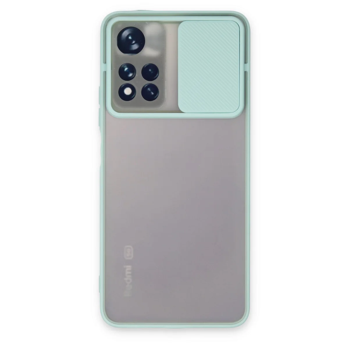Redmi Note 11T Kılıf Palm Buzlu Kamera Sürgülü Silikon - Turkuaz