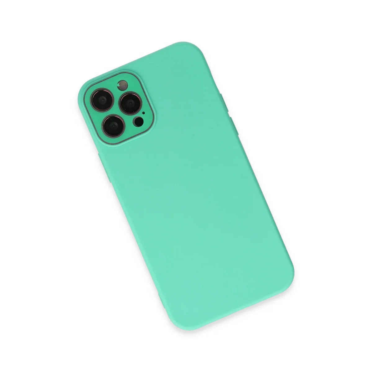 iPhone 12 Pro Kılıf Lansman Glass Kapak - Turkuaz