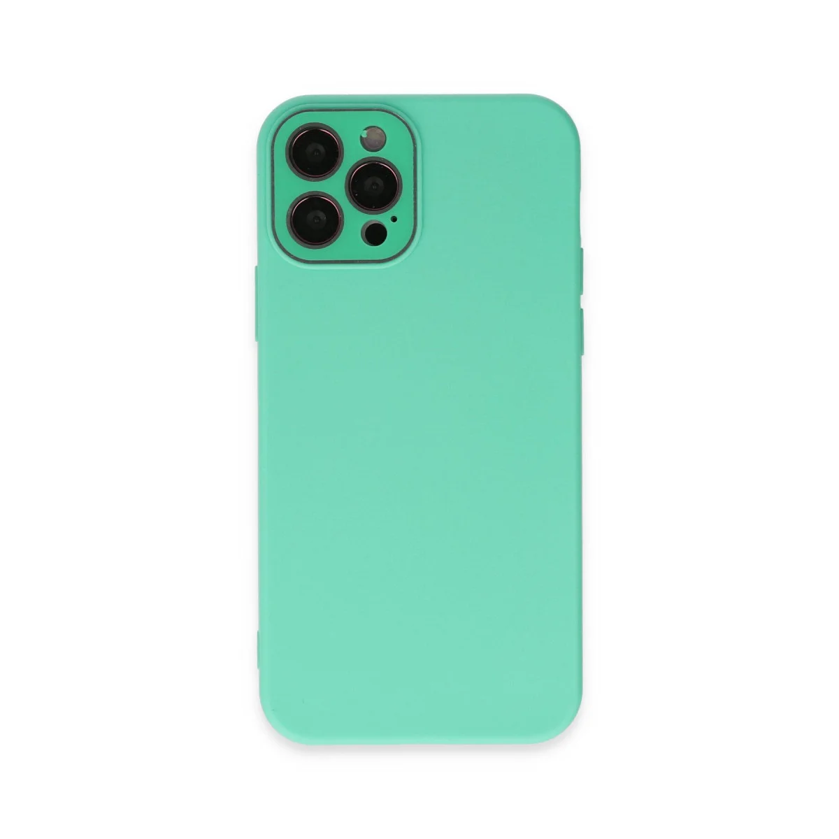 iPhone 12 Pro Max Kılıf Lansman Glass Kapak - Turkuaz