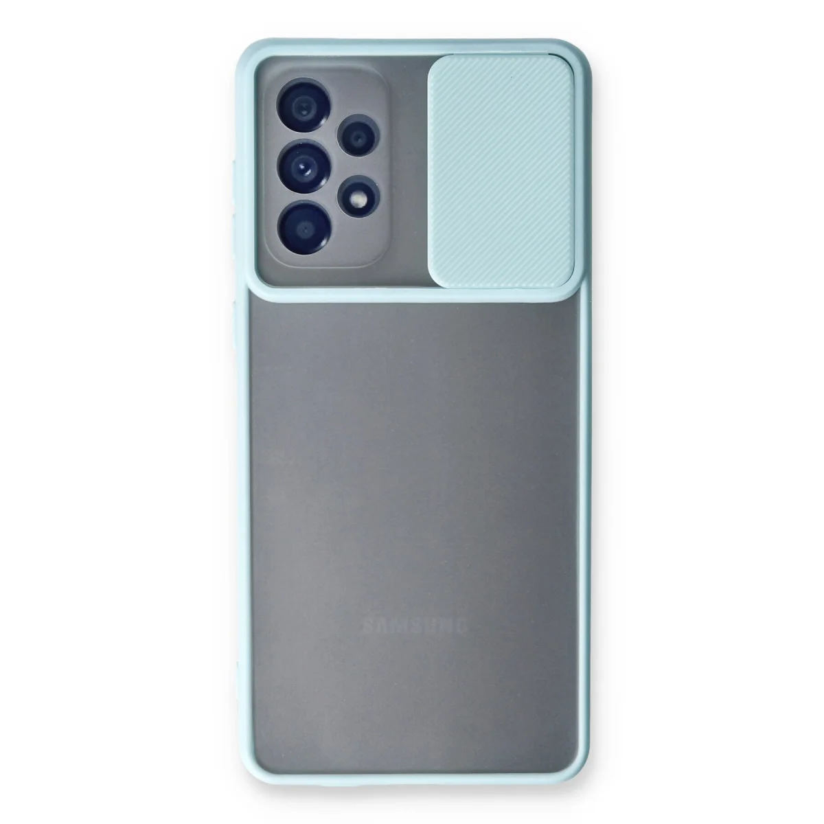 Galaxy A33 5G Kılıf Palm Buzlu Kamera Sürgülü Silikon - Turkuaz