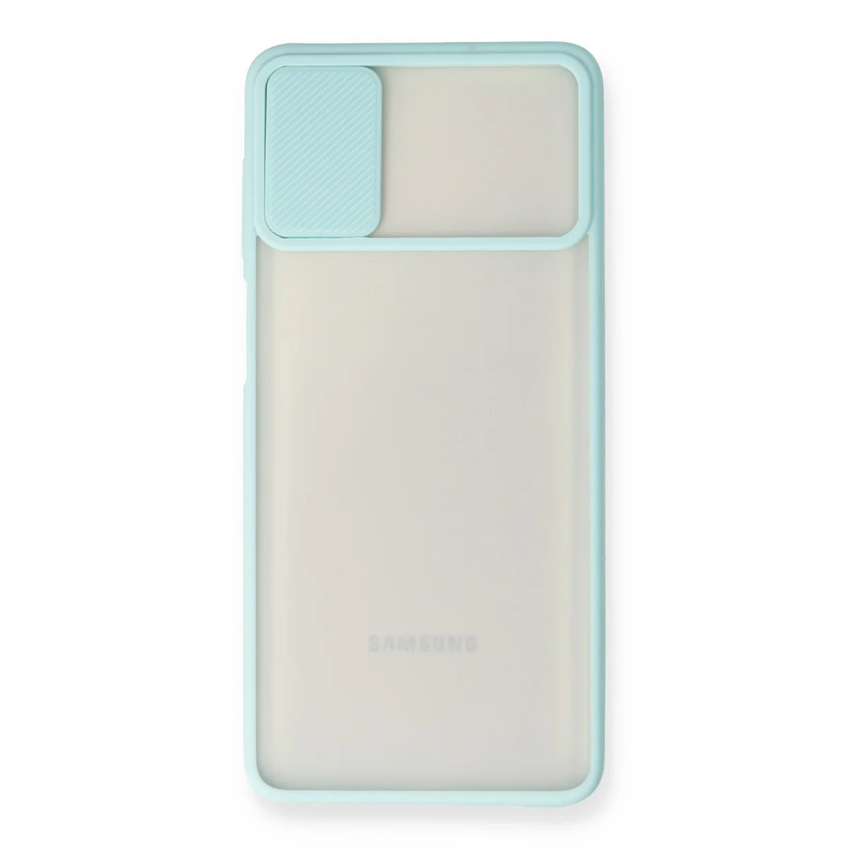 Galaxy M51 Kılıf Palm Buzlu Kamera Sürgülü Silikon - Turkuaz