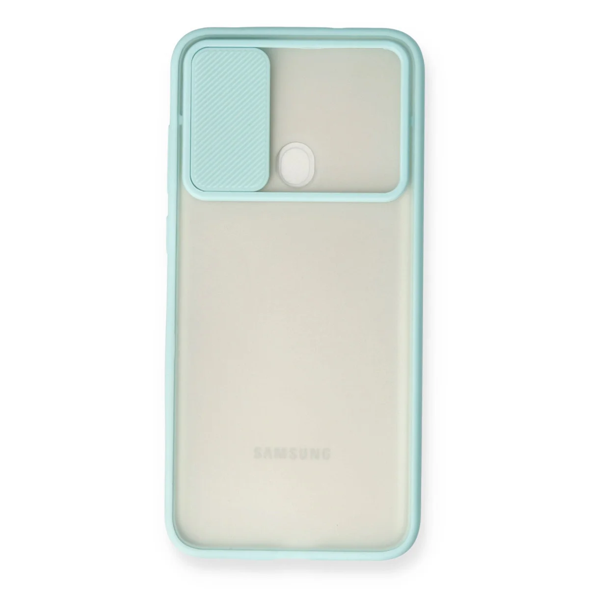 Galaxy A11 Kılıf Palm Buzlu Kamera Sürgülü Silikon - Turkuaz