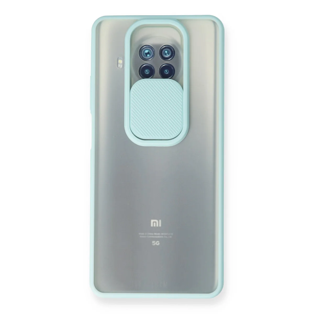Mi 10T Lite Kılıf Palm Buzlu Kamera Sürgülü Silikon - Turkuaz