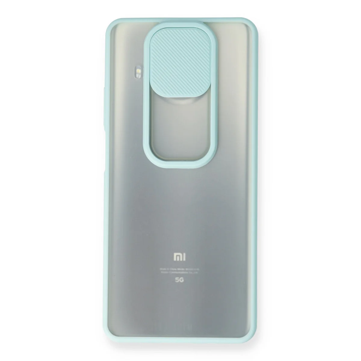 Mi 10T Lite Kılıf Palm Buzlu Kamera Sürgülü Silikon - Turkuaz