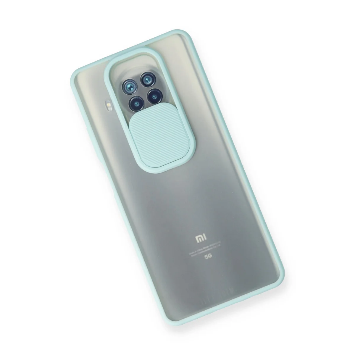 Mi 10T Lite Kılıf Palm Buzlu Kamera Sürgülü Silikon - Turkuaz