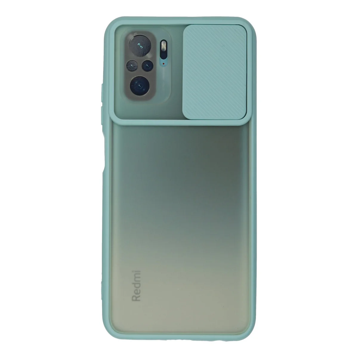 Redmi Note 10 Kılıf Palm Buzlu Kamera Sürgülü Silikon - Turkuaz