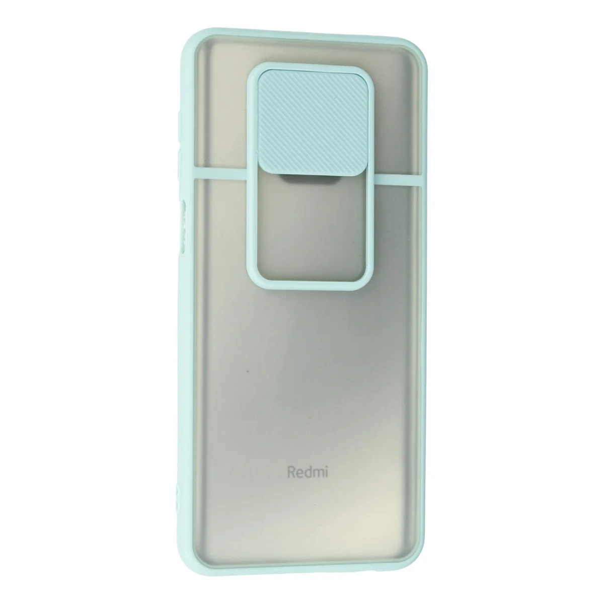 Redmi Note 9 Pro Kılıf Palm Buzlu Kamera Sürgülü Silikon - Turkuaz