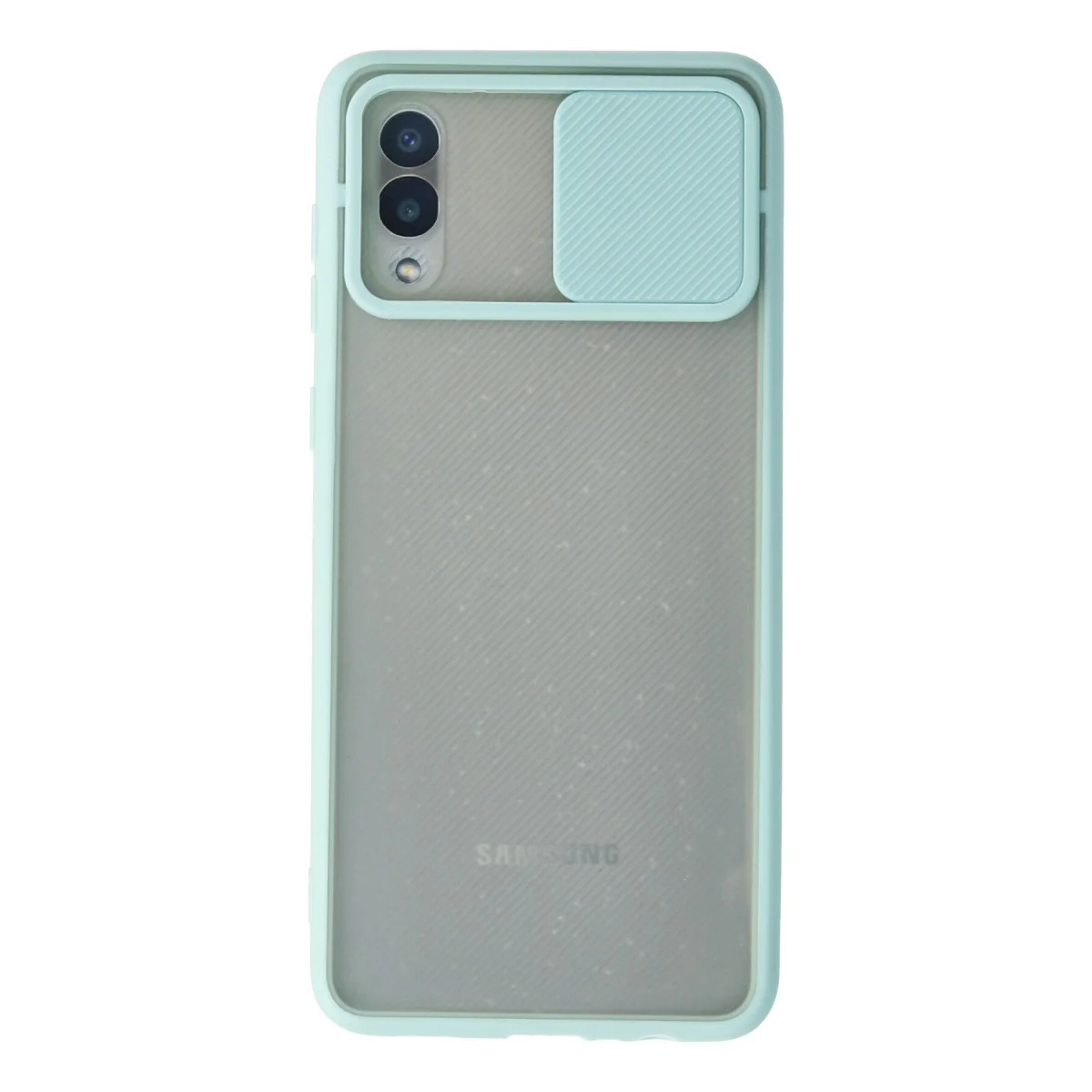 Galaxy A02 Kılıf Palm Buzlu Kamera Sürgülü Silikon - Turkuaz