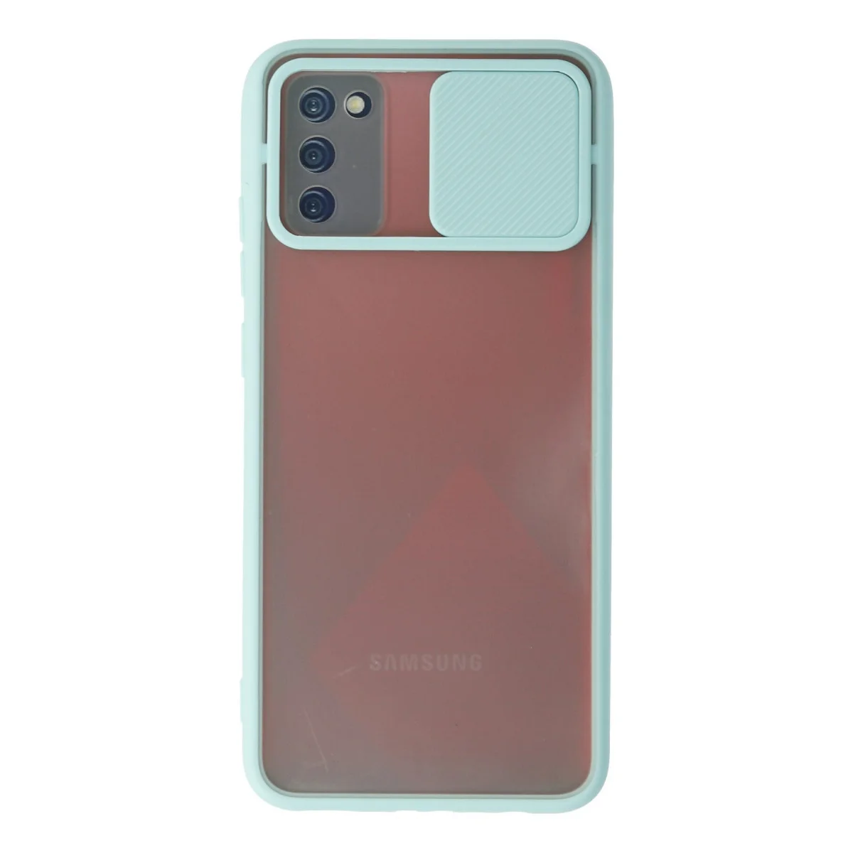 Galaxy A02S Kılıf Palm Buzlu Kamera Sürgülü Silikon - Turkuaz