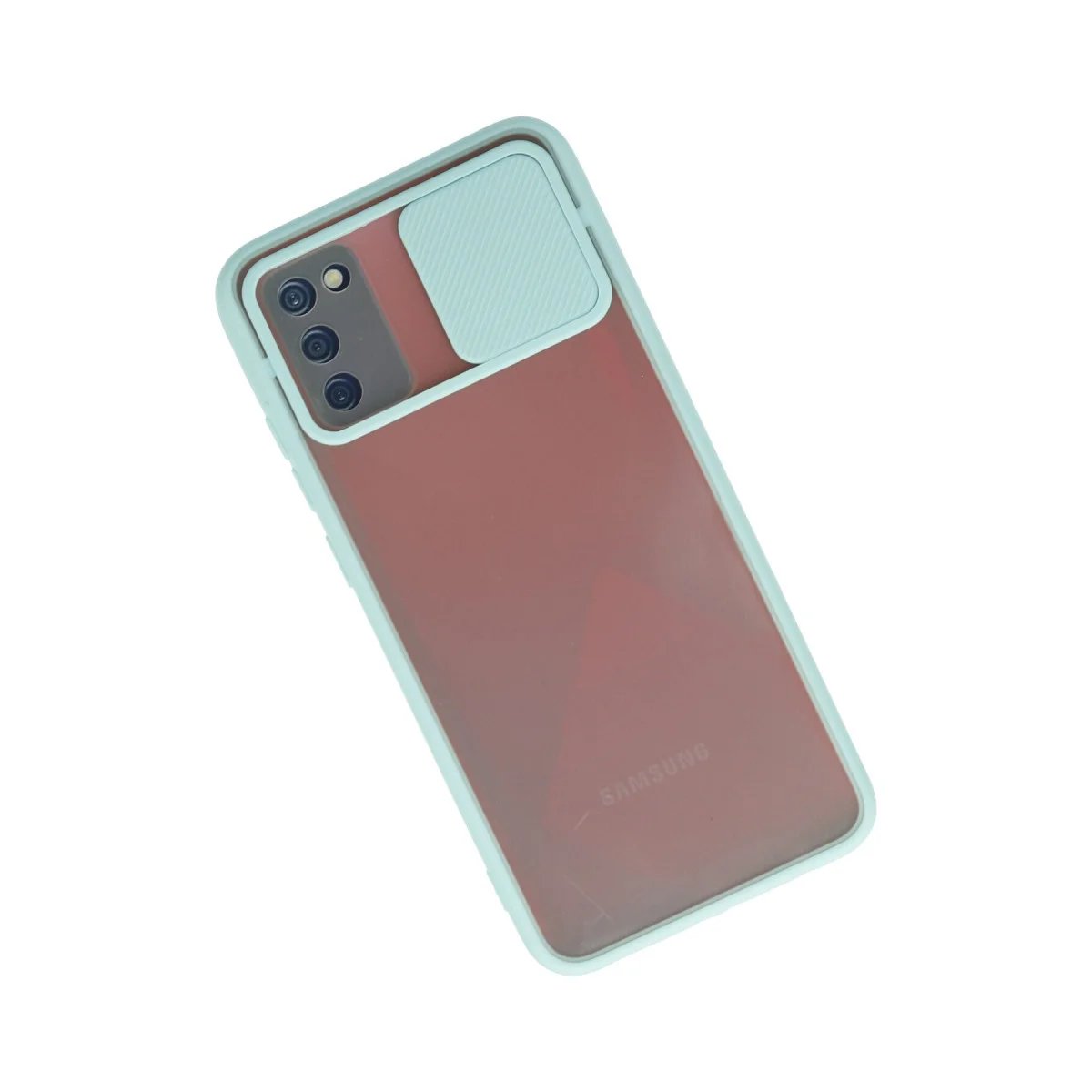 Galaxy A02S Kılıf Palm Buzlu Kamera Sürgülü Silikon - Turkuaz