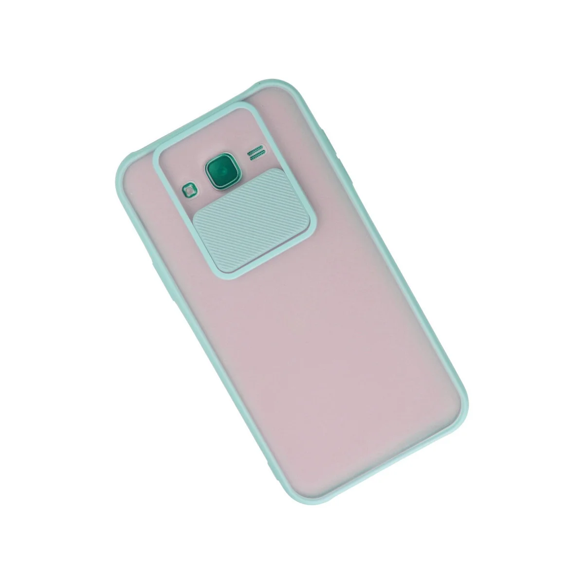 Galaxy J7 Kılıf Palm Buzlu Kamera Sürgülü Silikon - Turkuaz