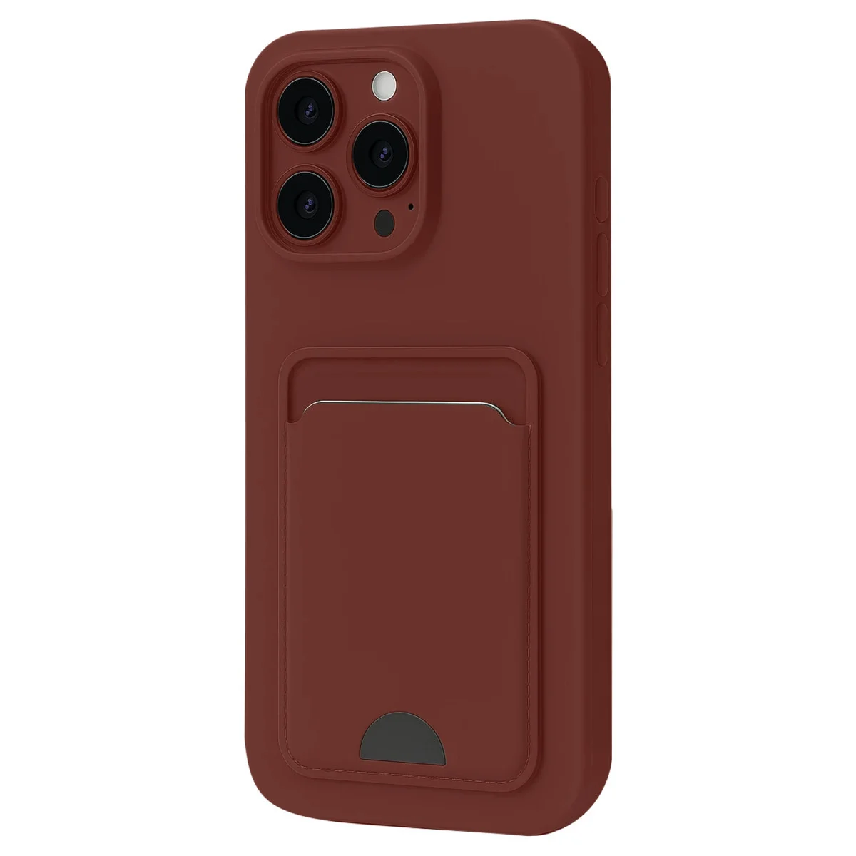 iPhone 16 Pro Kılıf Kelvin Kartvizitli Silikon - Bordo