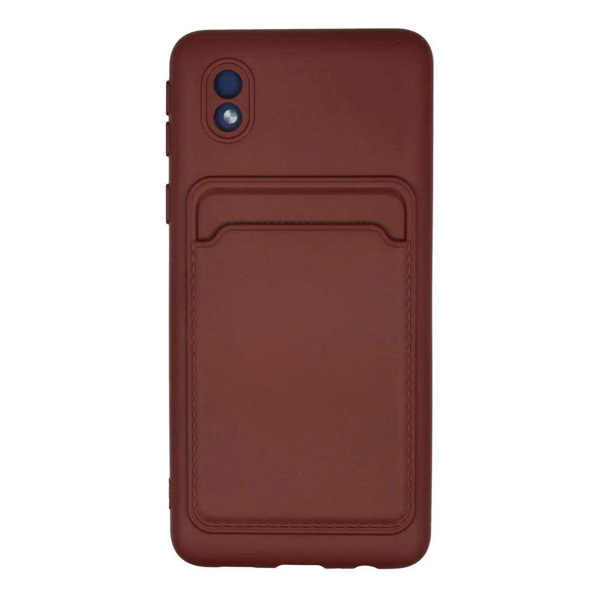 Galaxy A01 Core Kılıf Kelvin Kartvizitli Silikon - Bordo