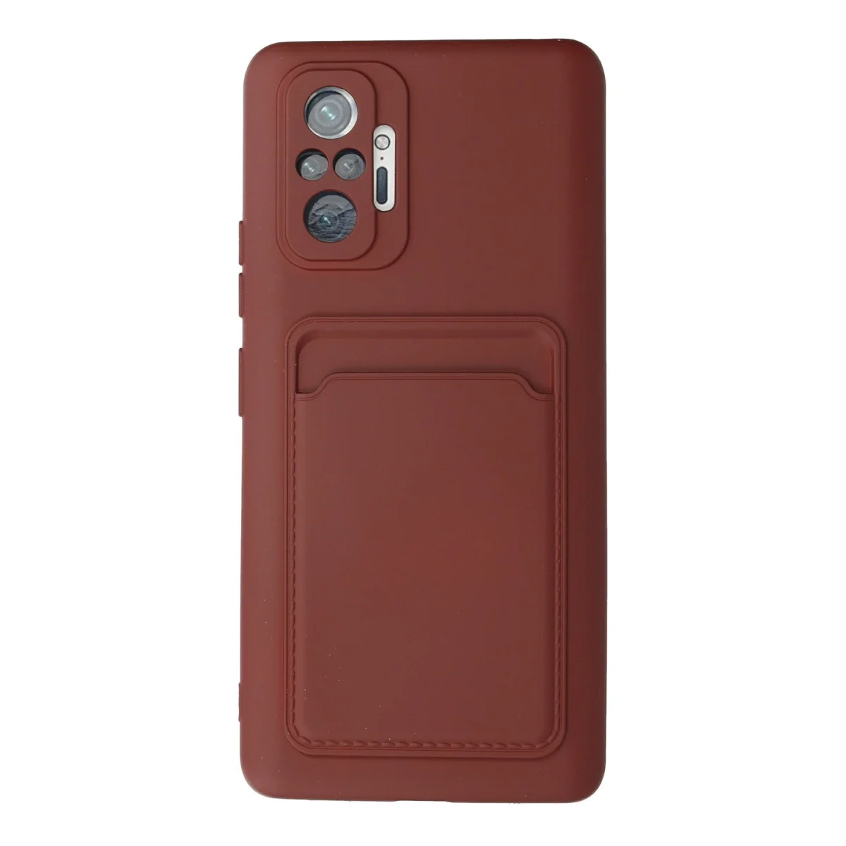 Redmi Note 10 Pro Kılıf Kelvin Kartvizitli Silikon - Bordo