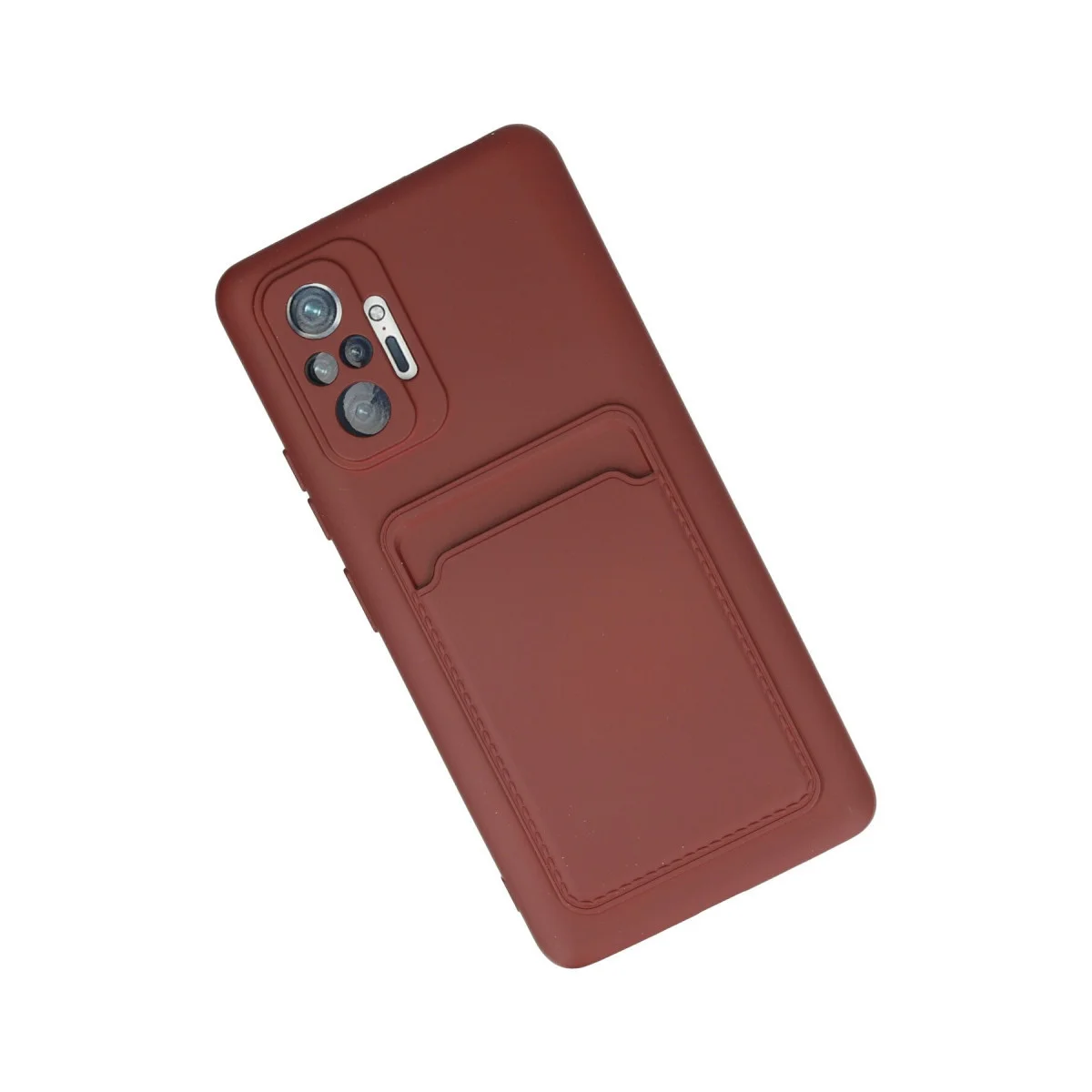 Redmi Note 10 Pro Kılıf Kelvin Kartvizitli Silikon - Bordo