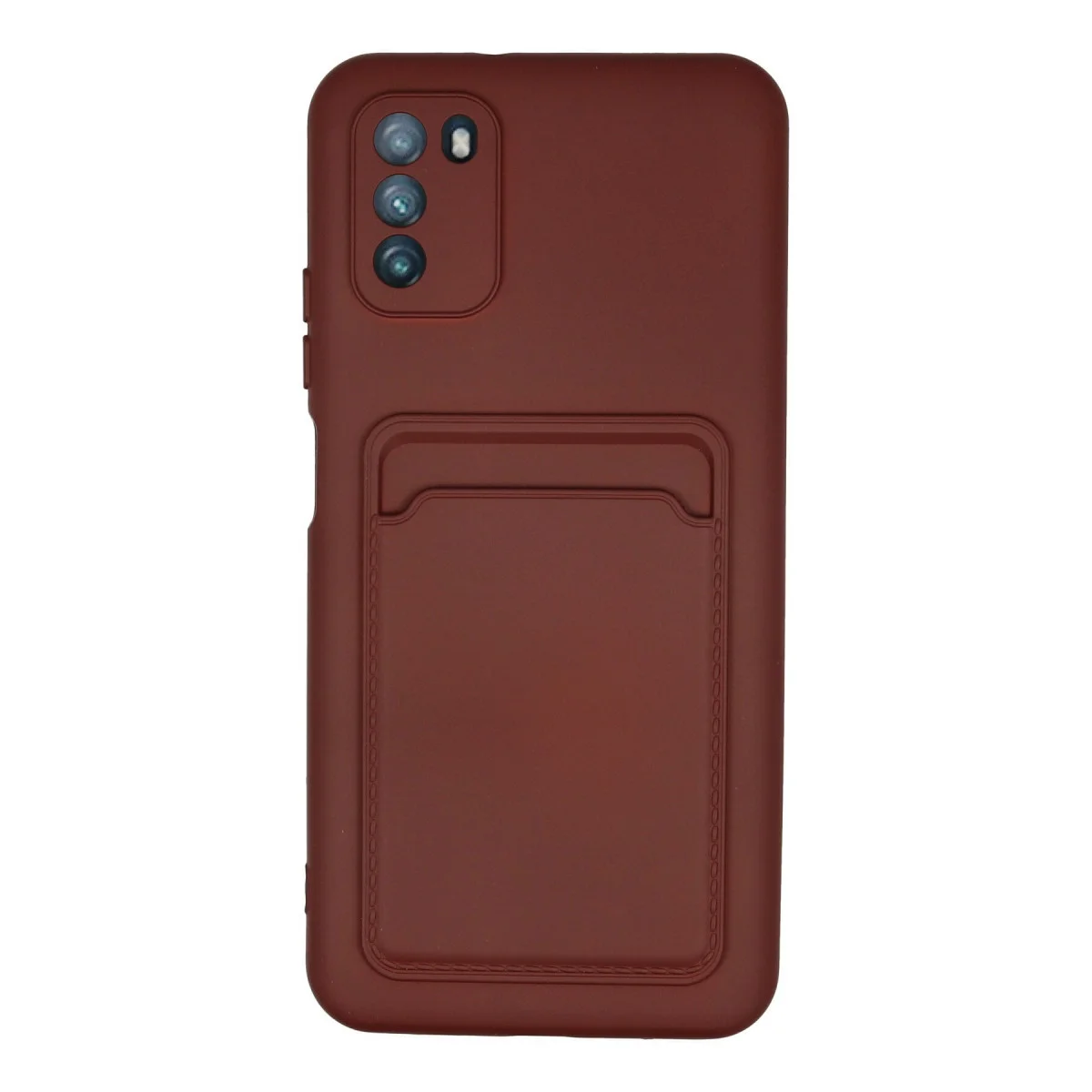 Pocophone M3 Kılıf Kelvin Kartvizitli Silikon - Bordo