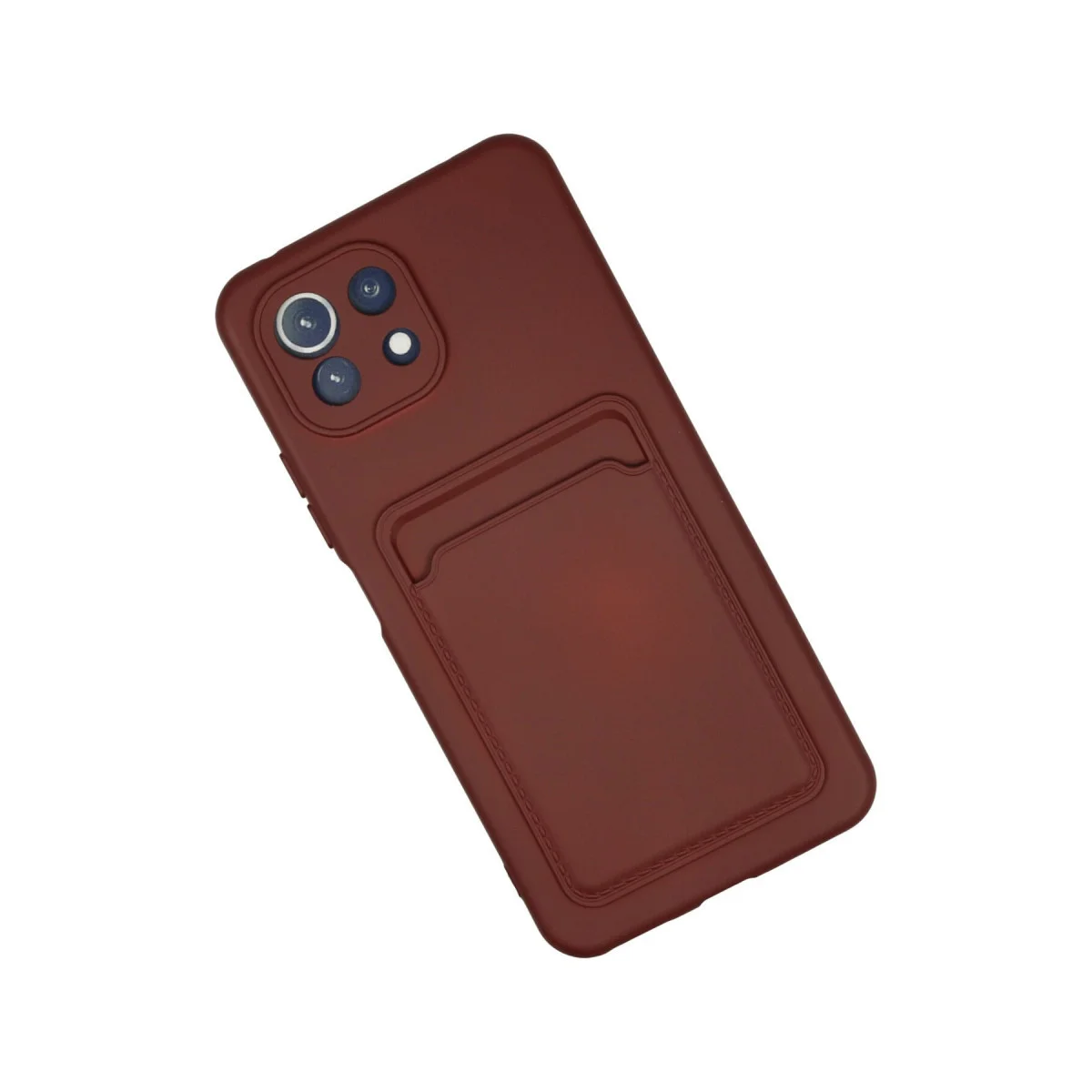 Mi 11 Kılıf Kelvin Kartvizitli Silikon - Bordo