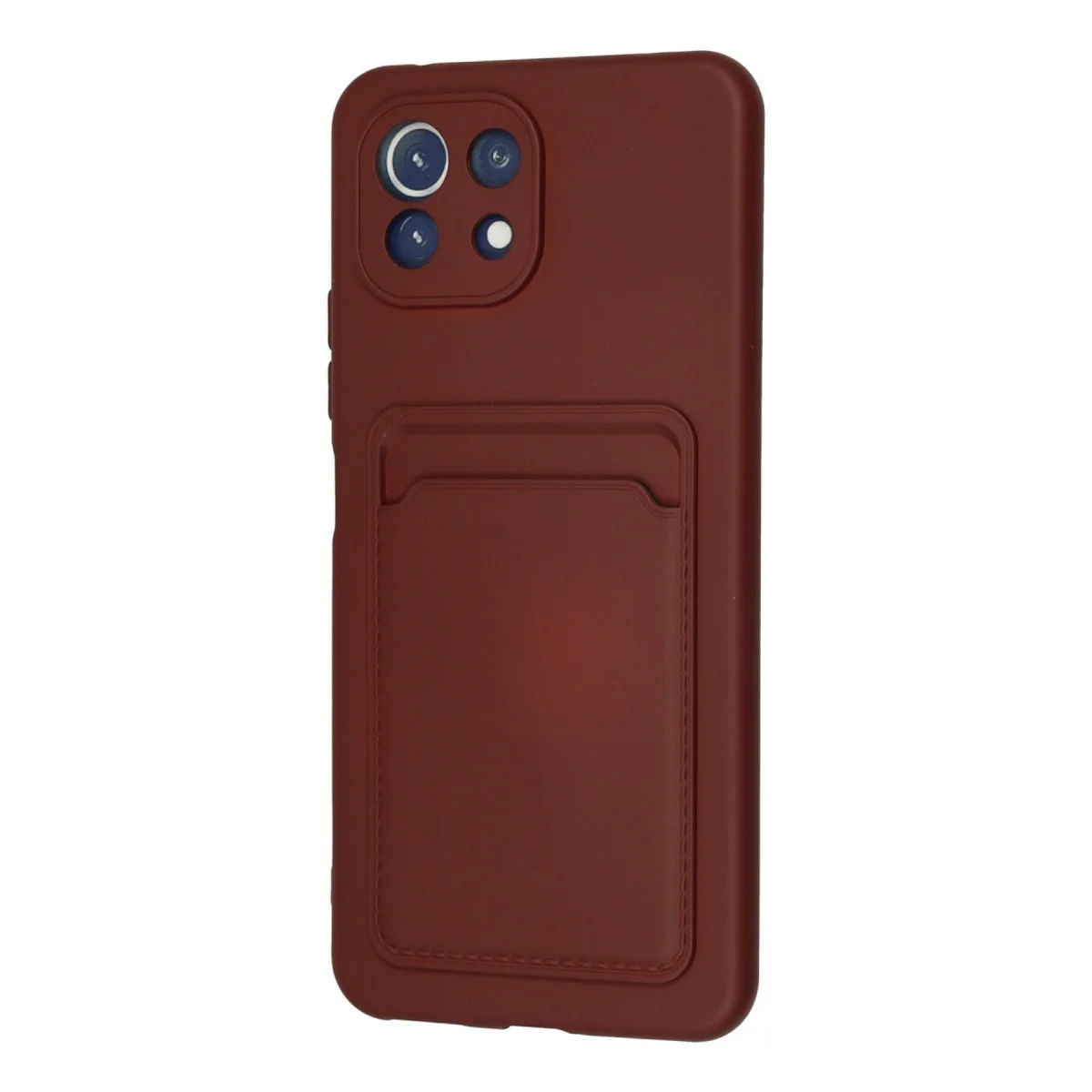 Mi 11 Kılıf Kelvin Kartvizitli Silikon - Bordo