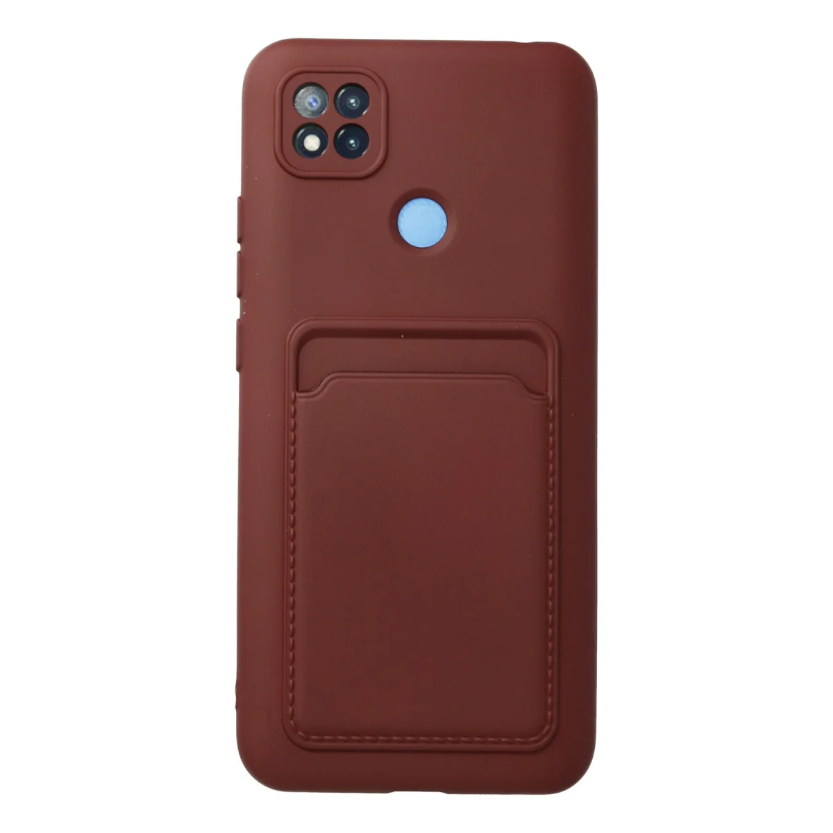 Redmi 9C Kılıf Kelvin Kartvizitli Silikon - Bordo
