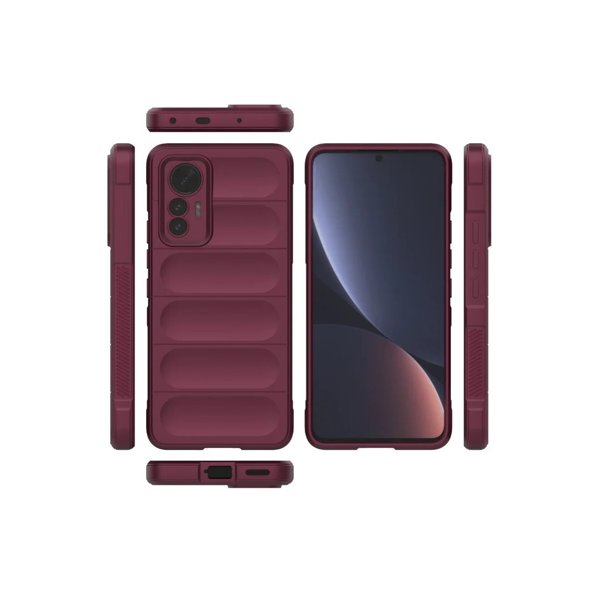 Mi 12 Lite Kılıf Optimum Silikon - Bordo