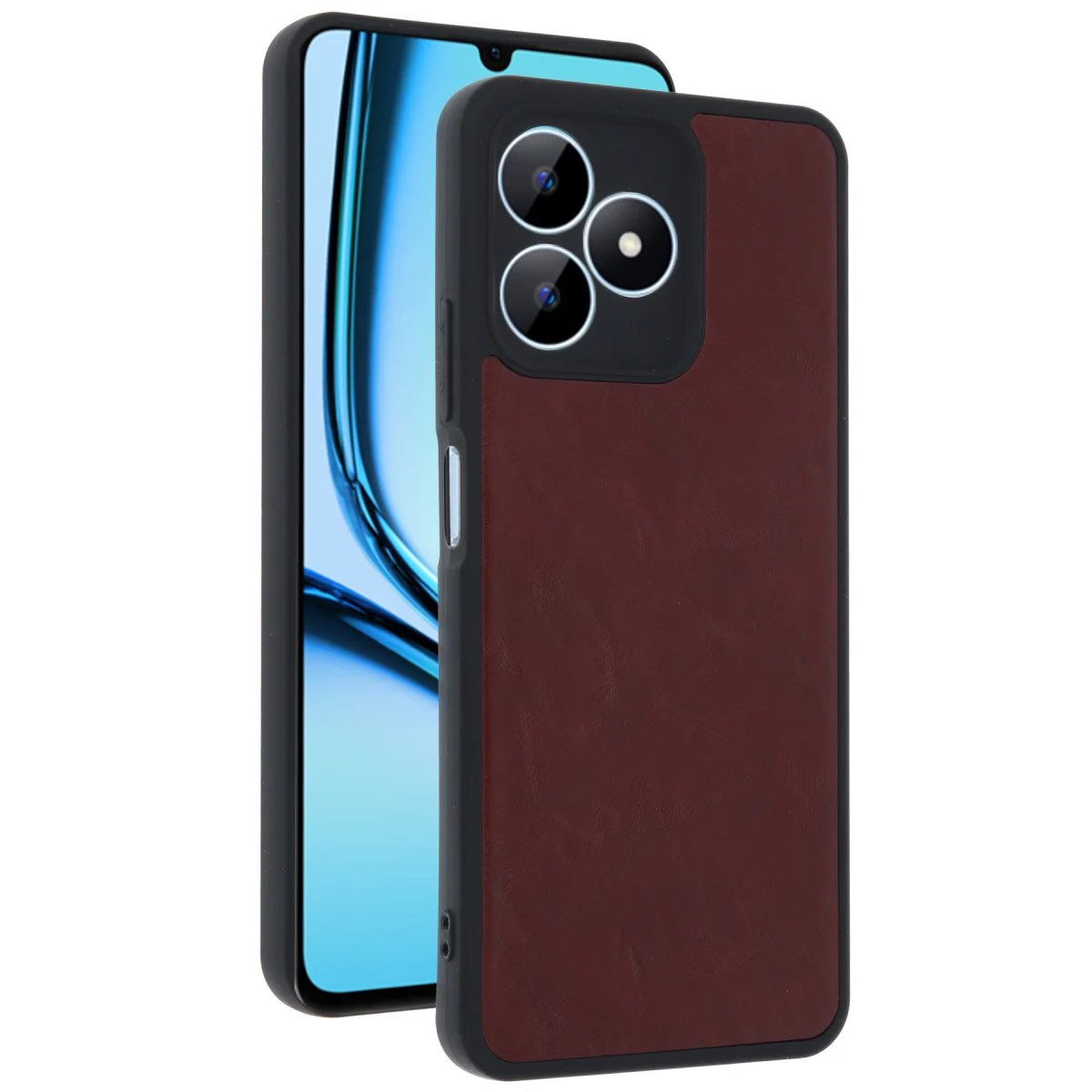 Realme Note 50 4G Kılıf Aras Deri Kapak - Bordo